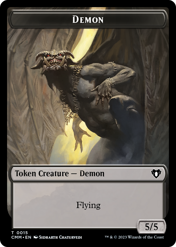 Eldrazi Spawn // Demon Double-Sided Token [Commander Masters Tokens] | Nerdhalla Games