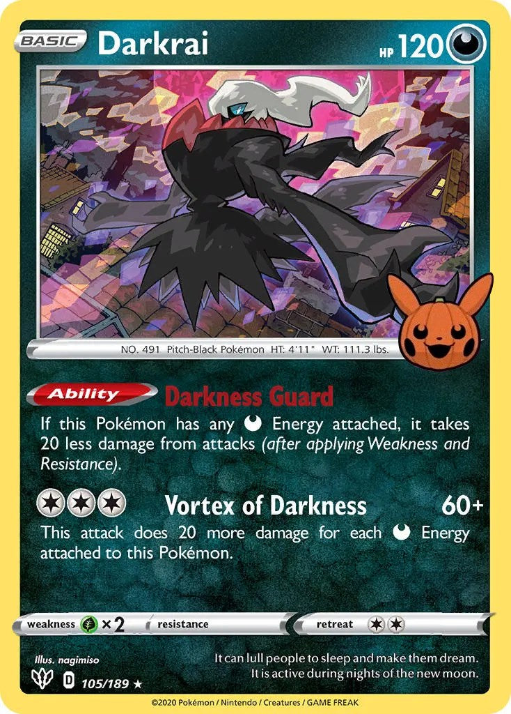 Darkrai (105/189) [Trick or Trade] | Nerdhalla Games