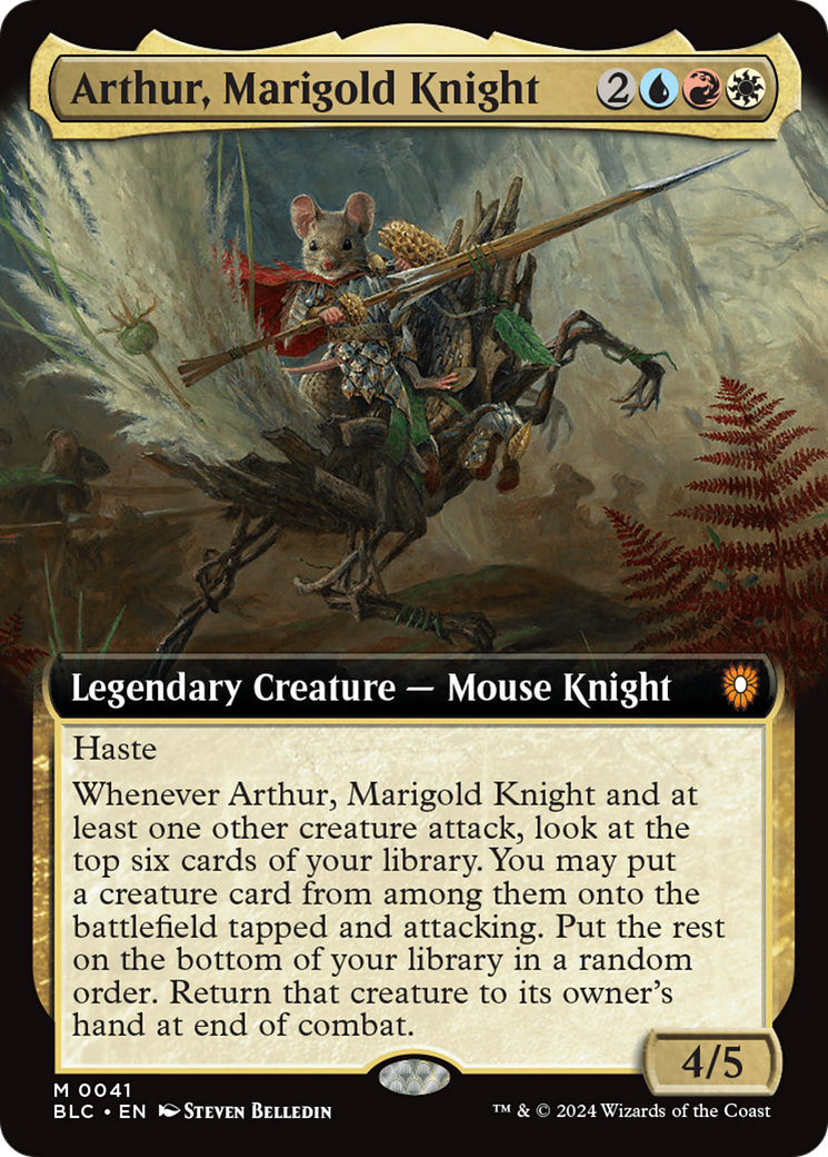 Arthur, Marigold Knight (Extended Art) [Bloomburrow Commander] | Nerdhalla Games