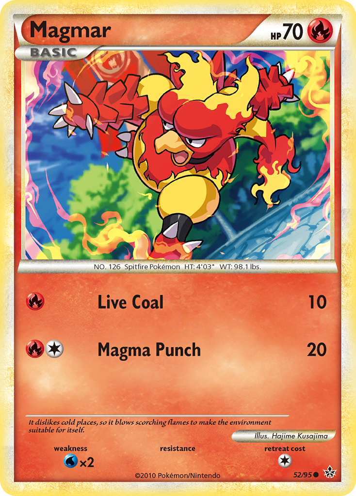 Magmar (52/95) [HeartGold & SoulSilver: Unleashed] | Nerdhalla Games