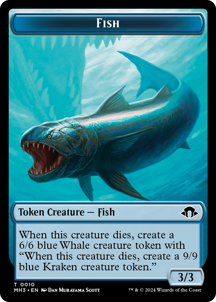 Eldrazi Spawn // Fish Double-Sided Token [Modern Horizons 3 Tokens] | Nerdhalla Games