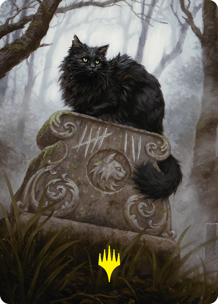 Nine-Lives Familiar 2 Art Card (36/54) (Gold-Stamped Planeswalker Symbol) [Foundations Art Series] | Nerdhalla Games