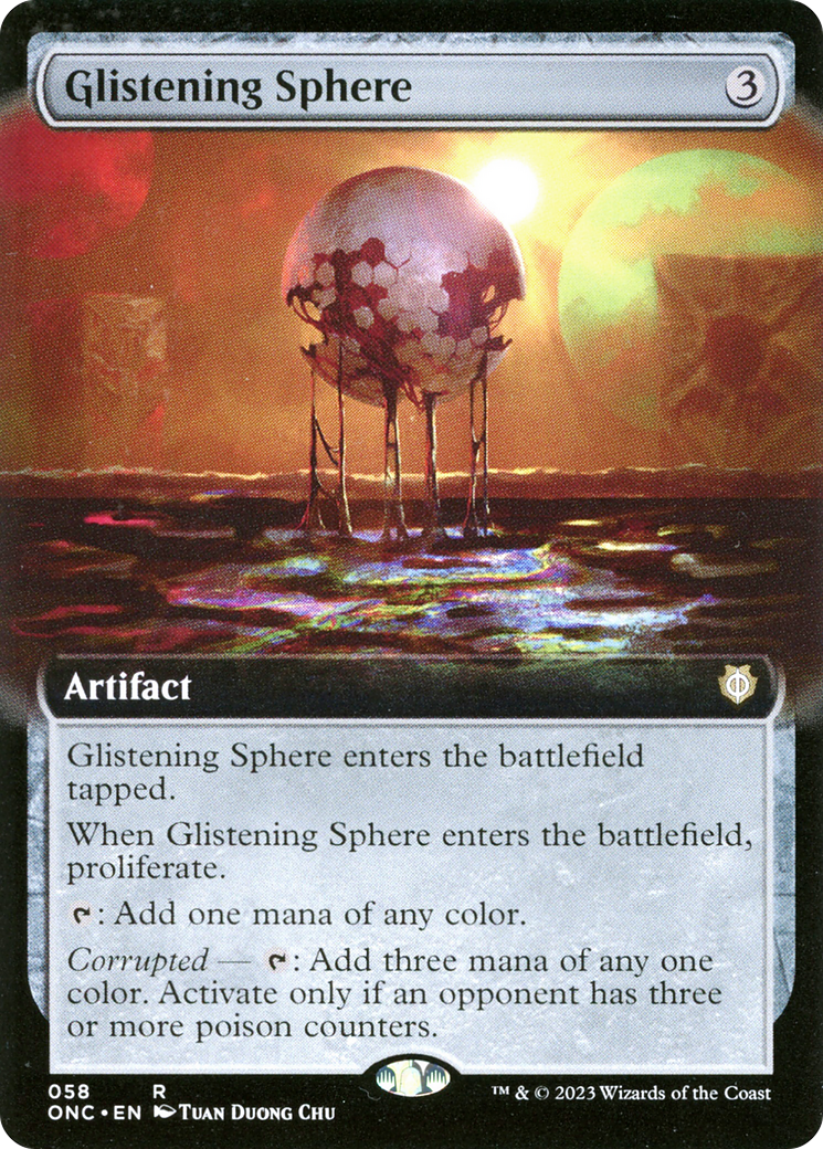 Glistening Sphere (Extended Art) [Phyrexia: All Will Be One Commander] | Nerdhalla Games