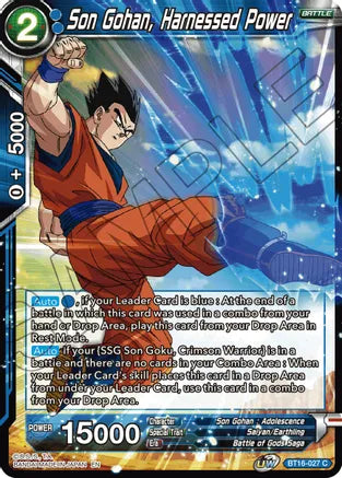 Son Gohan, Harnessed Power (BT16-027) [Realm of the Gods] | Nerdhalla Games