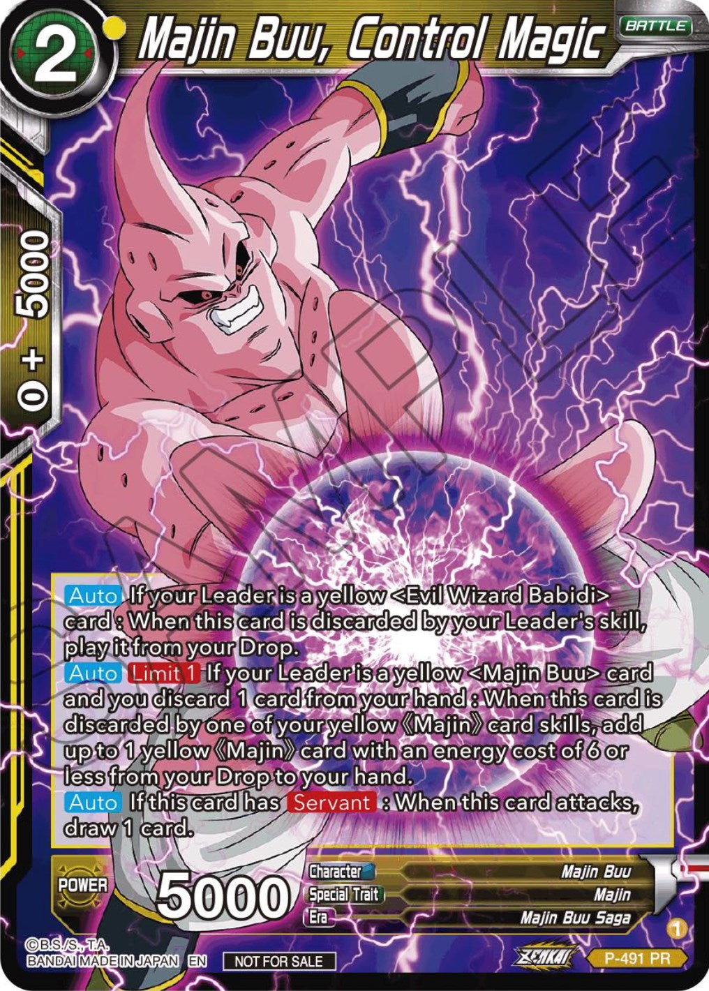 Majin Buu, Control Magic (Zenkai Series Tournament Pack Vol.3) (P-491) [Tournament Promotion Cards] | Nerdhalla Games