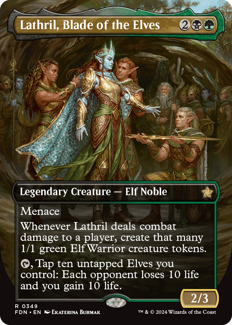 Lathril, Blade of the Elves (Borderless) [Foundations] | Nerdhalla Games