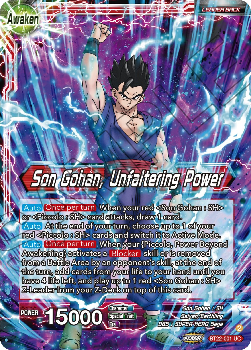 Son Gohan // Son Gohan, Unfaltering Power (BT22-001) [Critical Blow] | Nerdhalla Games