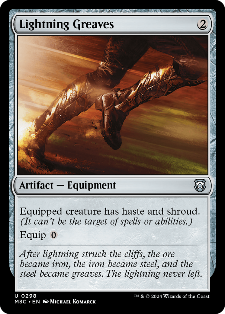 Lightning Greaves (Ripple Foil) [Modern Horizons 3 Commander] | Nerdhalla Games