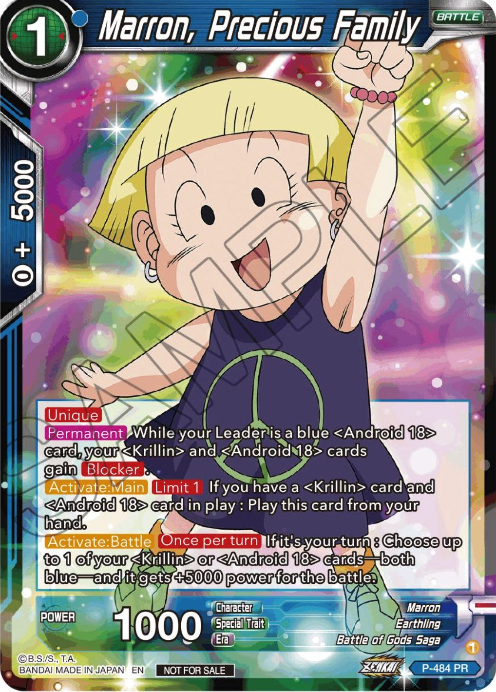 Marron, Precious Family (Zenkai Series Tournament Pack Vol.3) (P-484) [Tournament Promotion Cards] | Nerdhalla Games