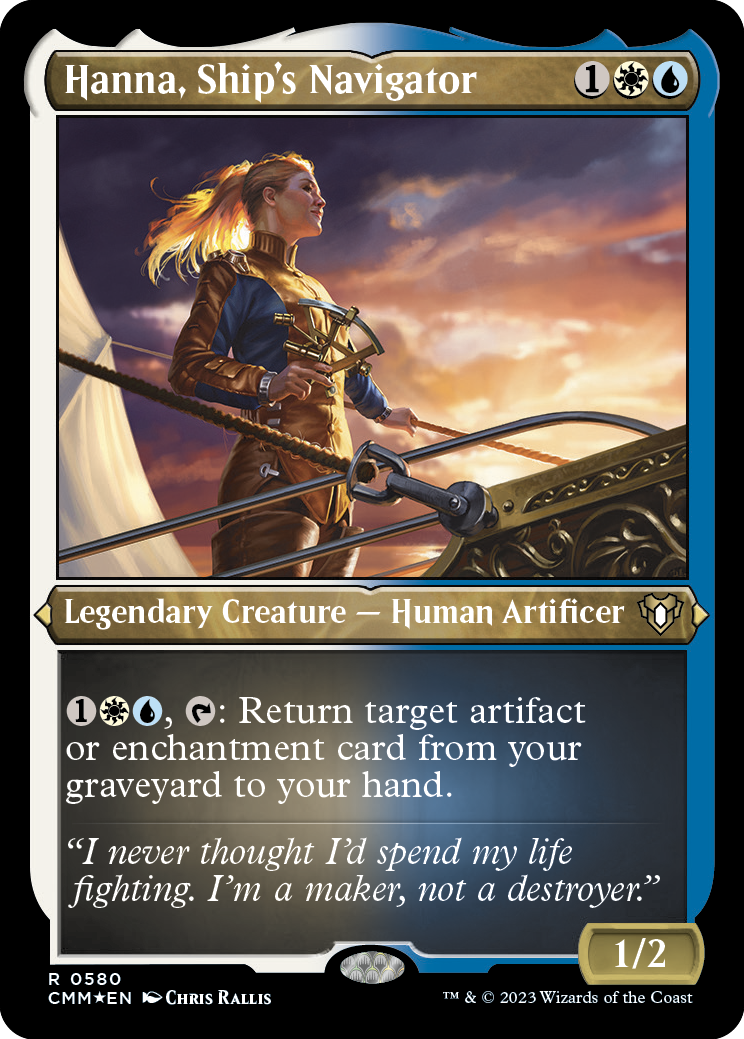 Hanna, Ship's Navigator (Foil Etched) [Commander Masters] | Nerdhalla Games