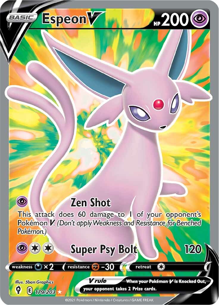 Espeon V (179/203) [Sword & Shield: Evolving Skies] | Nerdhalla Games