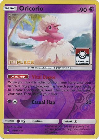 Oricorio (55/145) (League Promo 1st Place) [Sun & Moon: Guardians Rising] | Nerdhalla Games