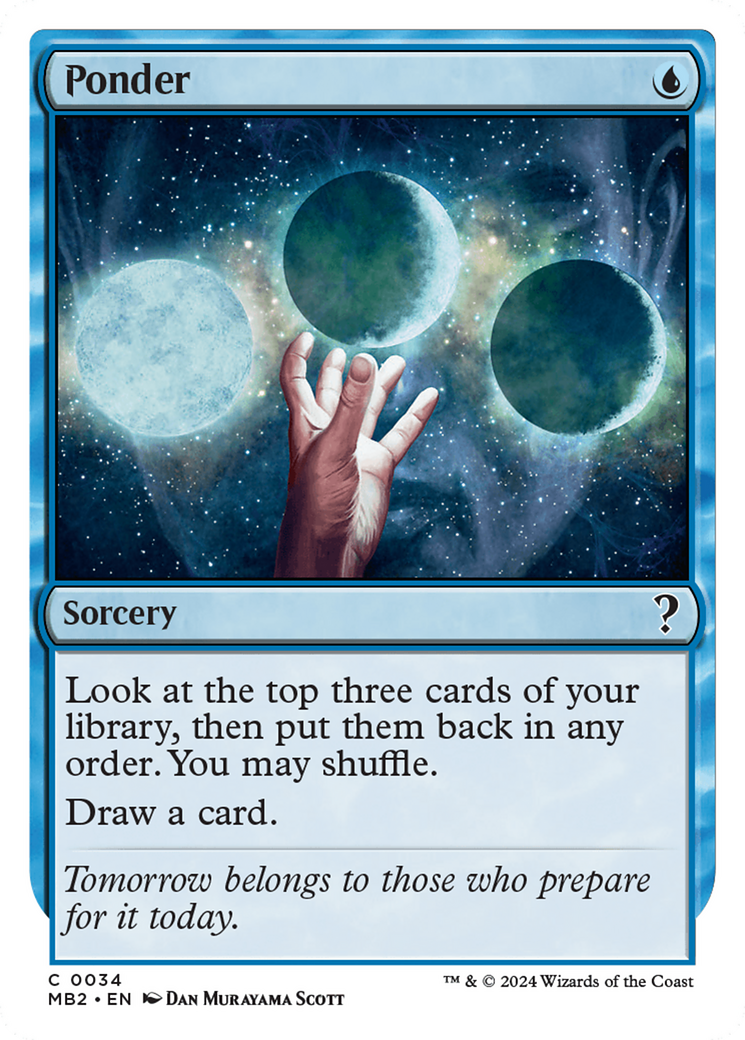 Ponder (White Border) [Mystery Booster 2] | Nerdhalla Games