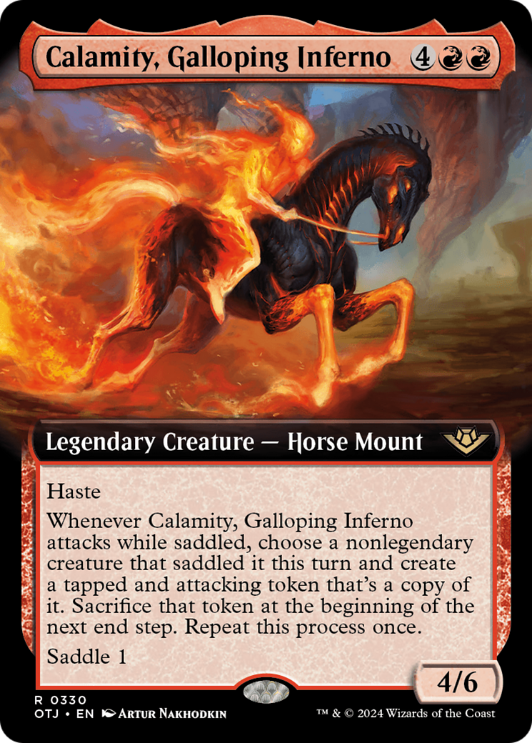 Calamity, Galloping Inferno (Extended Art) [Outlaws of Thunder Junction] | Nerdhalla Games