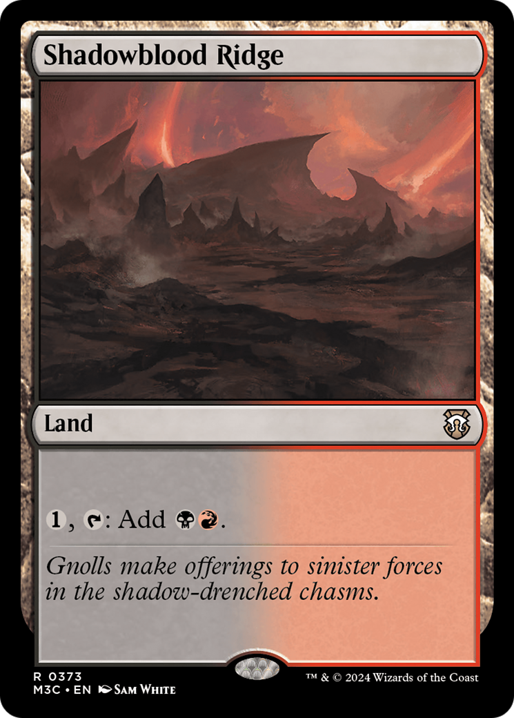 Shadowblood Ridge (Ripple Foil) [Modern Horizons 3 Commander] | Nerdhalla Games