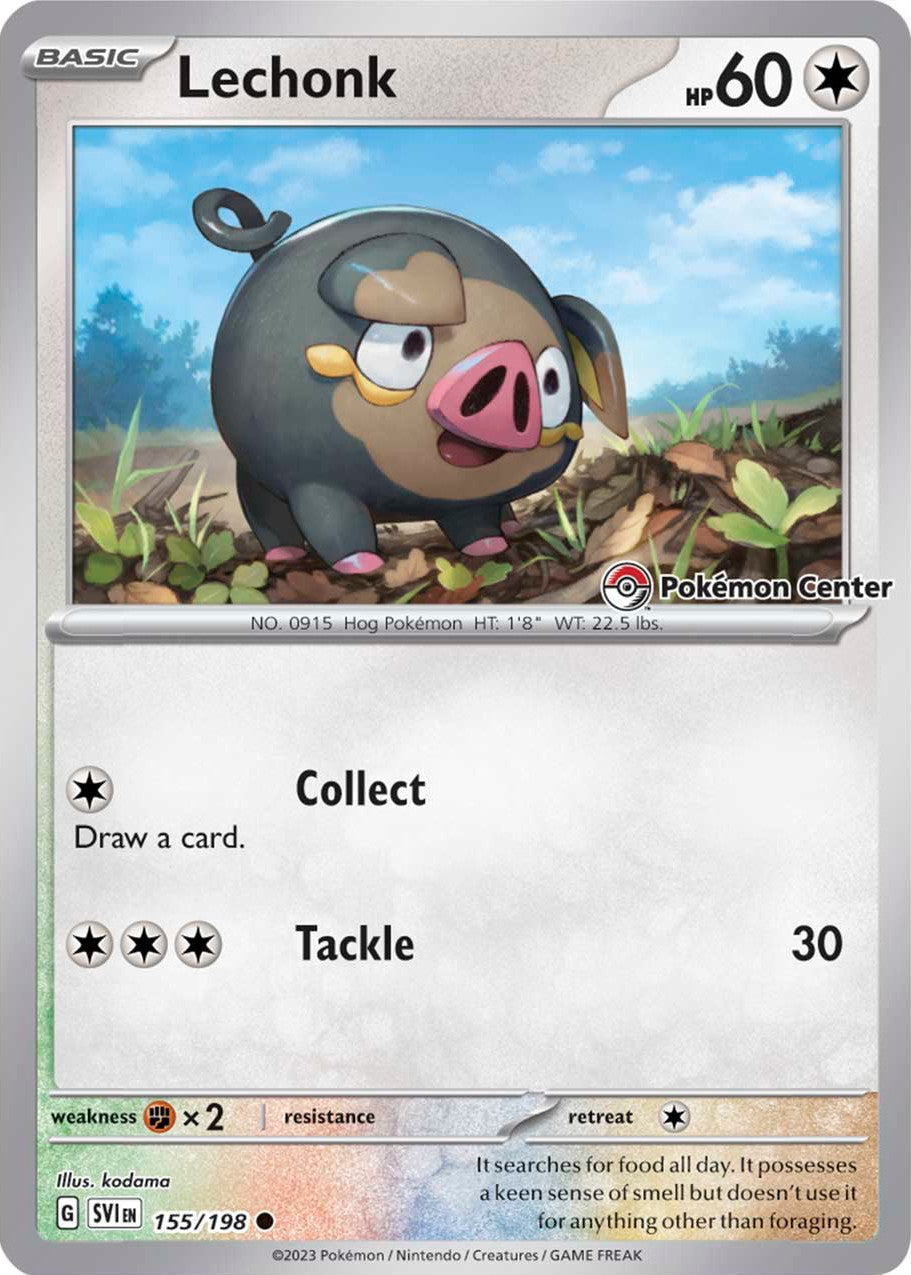 Lechonk (155/198) (Pokemon Center Exclusive) [Scarlet & Violet: Base Set] | Nerdhalla Games