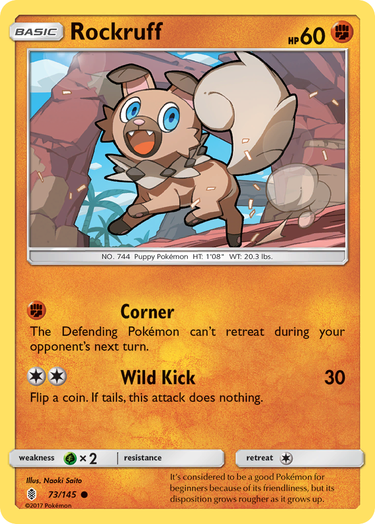 Rockruff (73/145) [Sun & Moon: Guardians Rising] | Nerdhalla Games