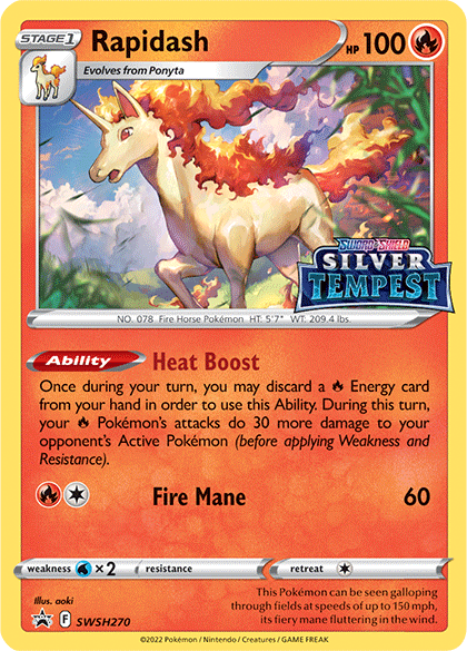 Rapidash (SWSH270) (Prerelease) [Sword & Shield: Black Star Promos] | Nerdhalla Games