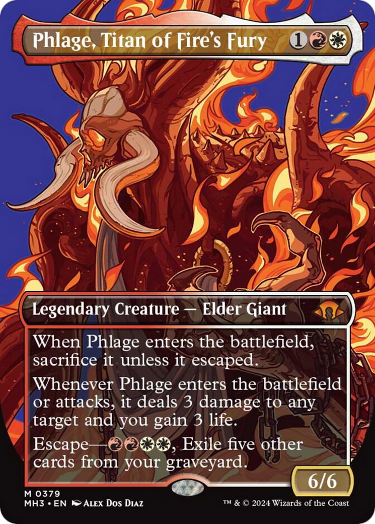 Phlage, Titan of Fire's Fury (Borderless) [Modern Horizons 3] | Nerdhalla Games