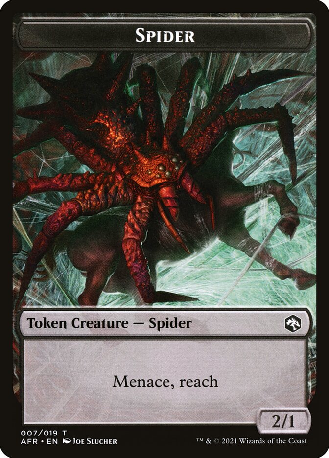 Spider // Icingdeath, Frost Tongue Double-Sided Token [Dungeons & Dragons: Adventures in the Forgotten Realms Tokens] | Nerdhalla Games