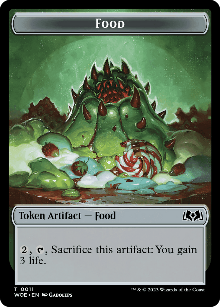 Faerie // Food (0011) Double-Sided Token [Wilds of Eldraine Tokens] | Nerdhalla Games