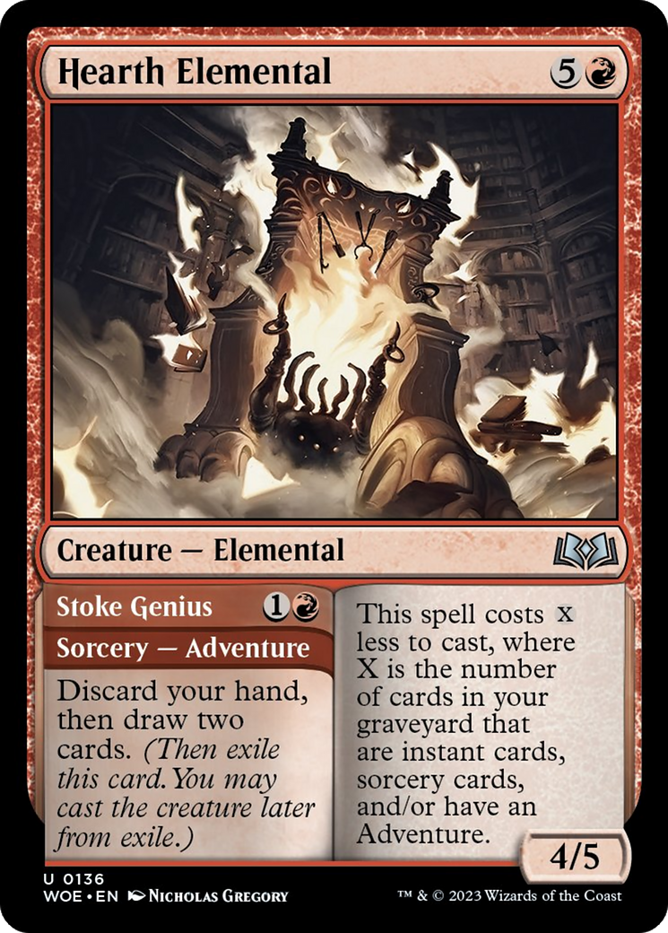 Hearth Elemental // Stoke Genius [Wilds of Eldraine] | Nerdhalla Games