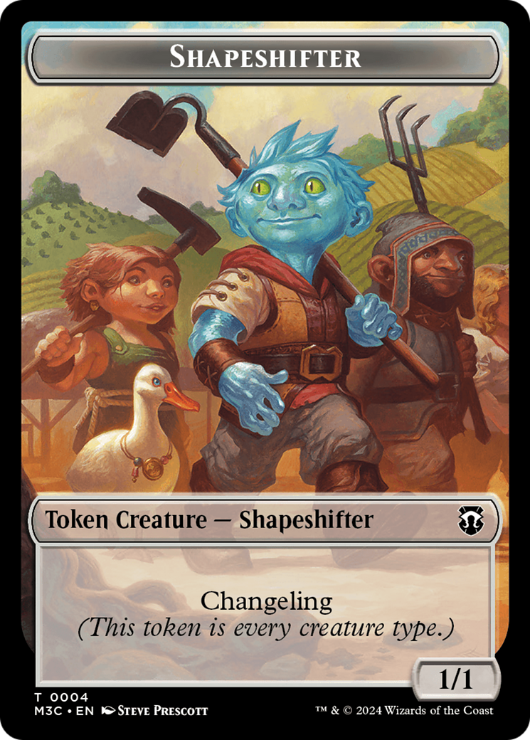 Shapeshifter (0004) // Copy Double-Sided Token [Modern Horizons 3 Commander Tokens] | Nerdhalla Games