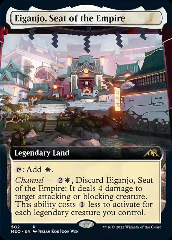 Eiganjo, Seat of the Empire (Extended Art) [Kamigawa: Neon Dynasty] | Nerdhalla Games