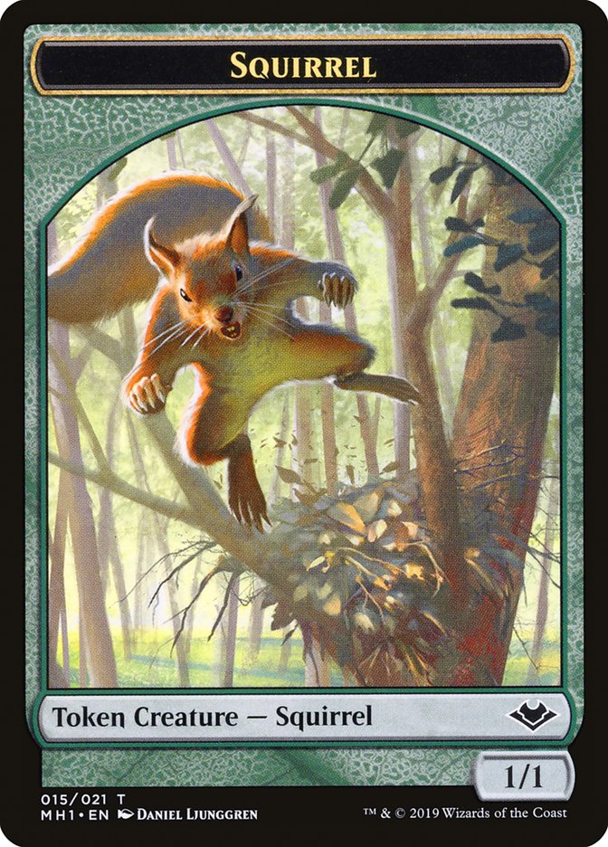 Bird (003) // Squirrel (015) Double-Sided Token [Modern Horizons Tokens] | Nerdhalla Games