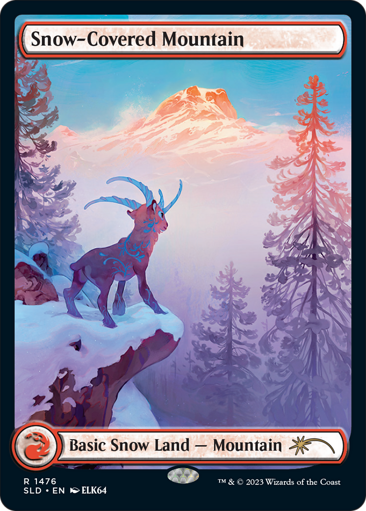 Snow-Covered Mountain (1476) (Rainbow Foil) [Secret Lair Drop Series] | Nerdhalla Games