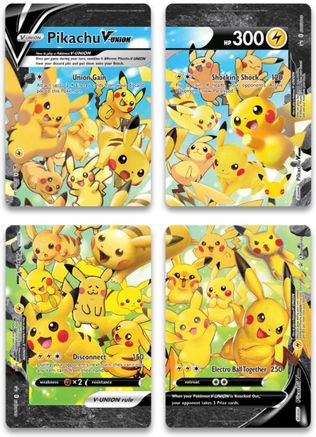 Pikachu V-UNION (Set of 4) [Sword & Shield: Black Star Promos] | Nerdhalla Games