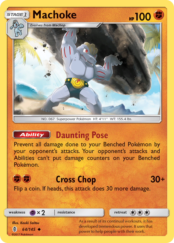 Machoke (64/145) [Sun & Moon: Guardians Rising] | Nerdhalla Games