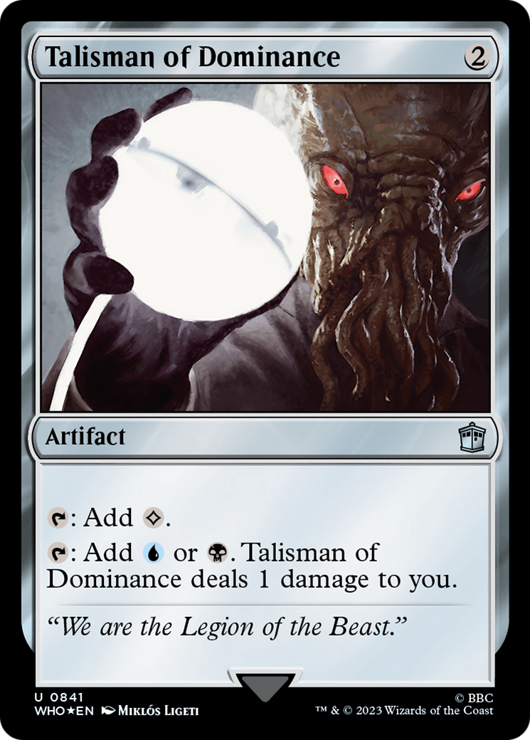 Talisman of Dominance (Surge Foil) [Doctor Who] | Nerdhalla Games