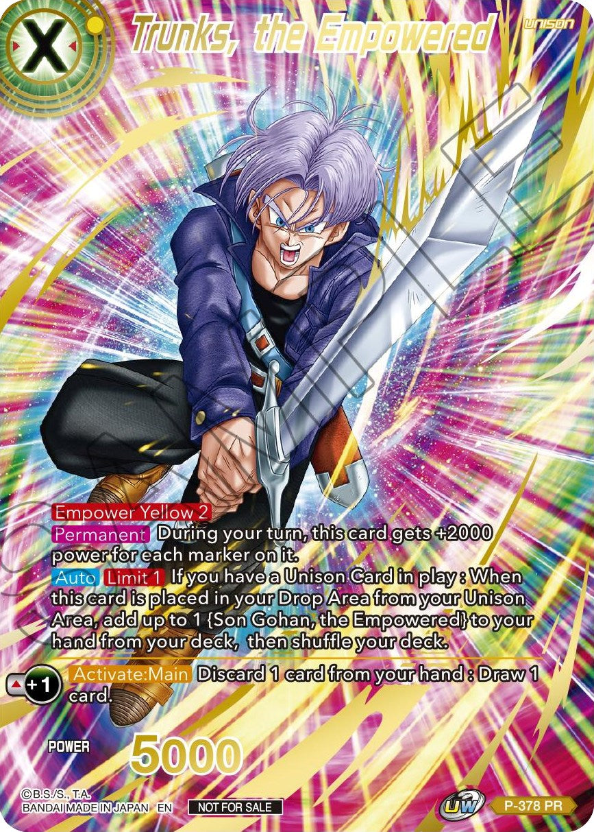 Trunks, the Empowered (Gold Stamped) (P-378) [Promotion Cards] | Nerdhalla Games