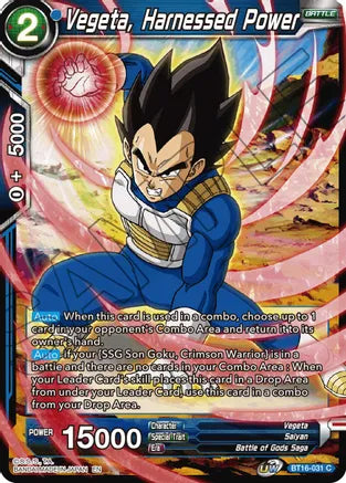 Vegeta, Harnessed Power (BT16-031) [Realm of the Gods] | Nerdhalla Games