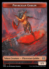 Rebel // Phyrexian Goblin Double-Sided Token [Phyrexia: All Will Be One Tokens] | Nerdhalla Games