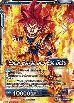 Super Saiyan God Son Goku // SSGSS Son Goku, Soul Striker Reborn (Gold Stamped) (P-211) [Promotion Cards] | Nerdhalla Games