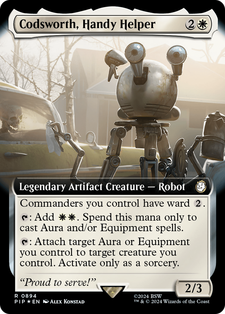 Codsworth, Handy Helper (Extended Art) (Surge Foil) [Fallout] | Nerdhalla Games