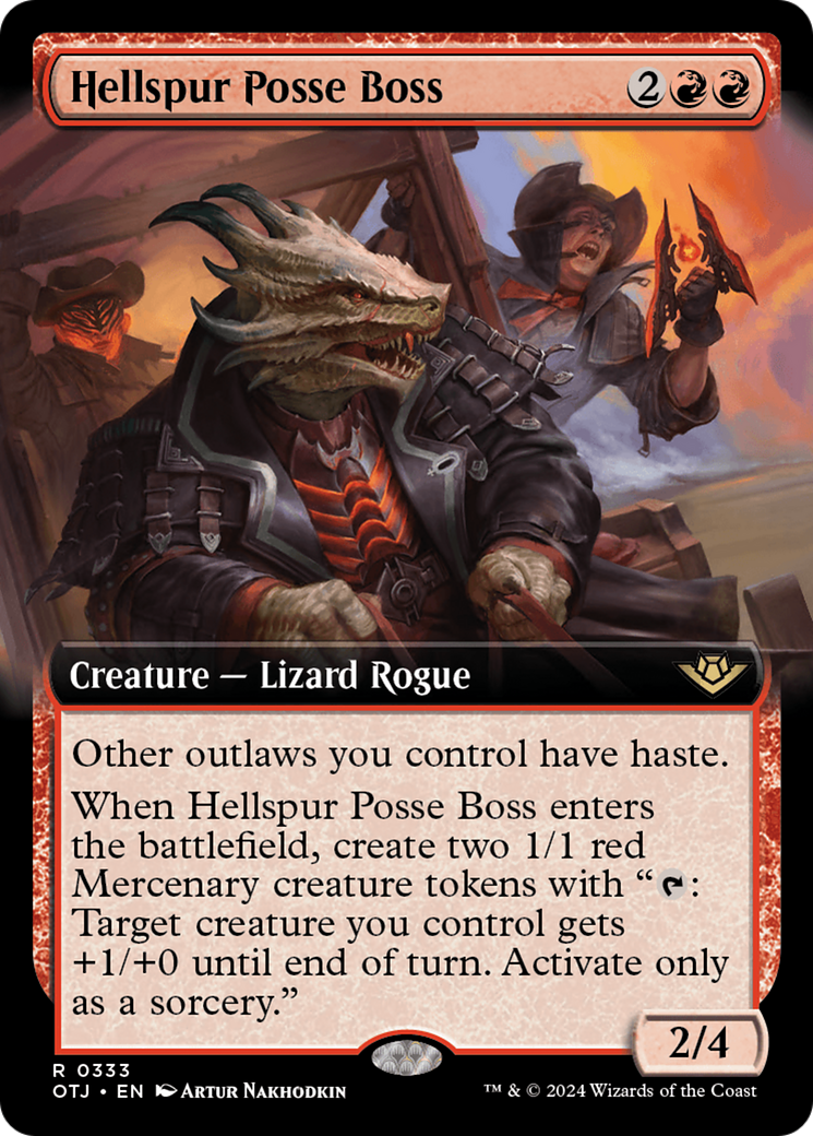 Hellspur Posse Boss (Extended Art) [Outlaws of Thunder Junction] | Nerdhalla Games