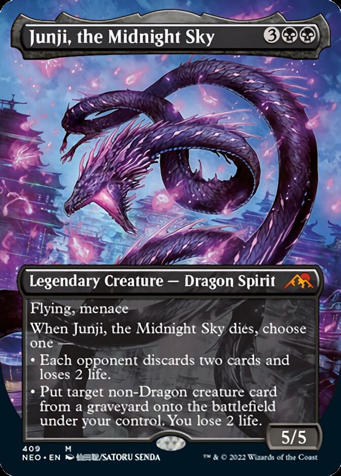 Junji, the Midnight Sky (Borderless Alternate Art) [Kamigawa: Neon Dynasty] | Nerdhalla Games