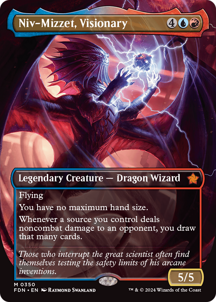 Niv-Mizzet, Visionary (Borderless) [Foundations] | Nerdhalla Games