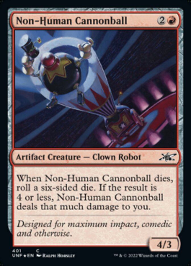 Non-Human Cannonball (Galaxy Foil) [Unfinity] | Nerdhalla Games