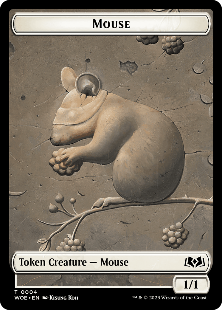 Mouse // Food (0012) Double-Sided Token [Wilds of Eldraine Tokens] | Nerdhalla Games