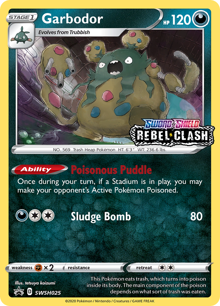 Garbodor (SWSH025) (Prerelease Promo) [Sword & Shield: Black Star Promos] | Nerdhalla Games