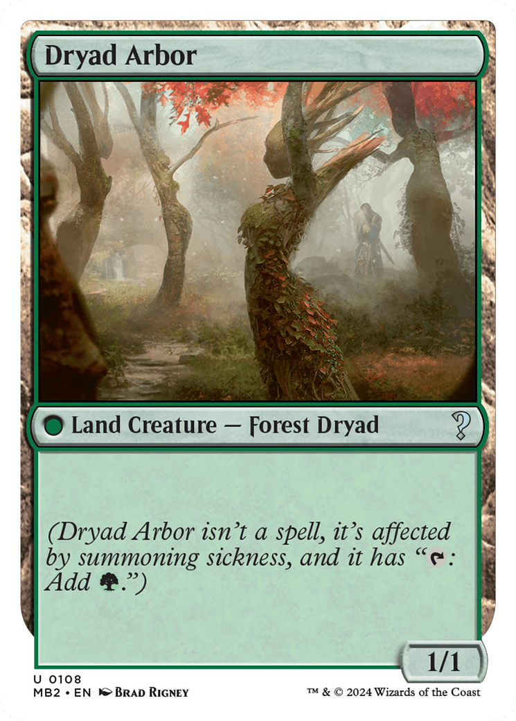 Dryad Arbor (White Border) [Mystery Booster 2] | Nerdhalla Games