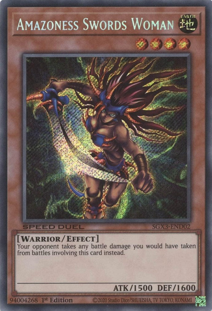 Amazoness Swords Woman [SGX3-END02] Secret Rare | Nerdhalla Games