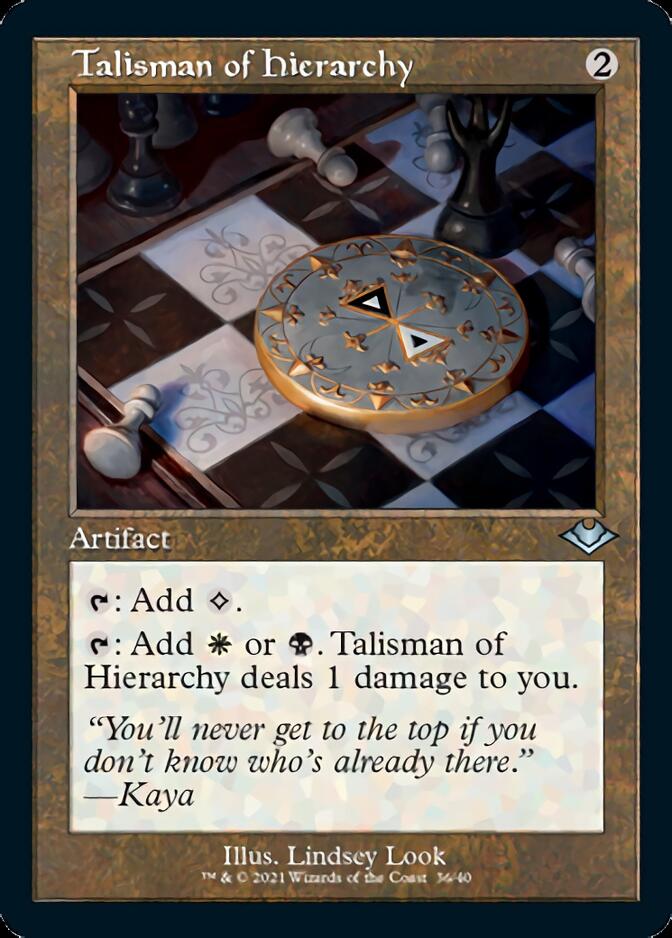 Talisman of Hierarchy (Retro Foil Etched) [Modern Horizons] | Nerdhalla Games