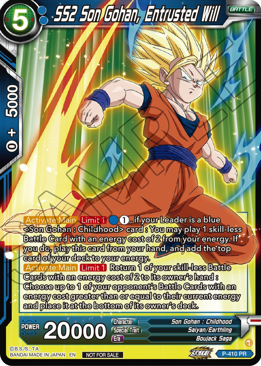 SS2 Son Gohan, Entrusted Will (P-410) [Promotion Cards] | Nerdhalla Games