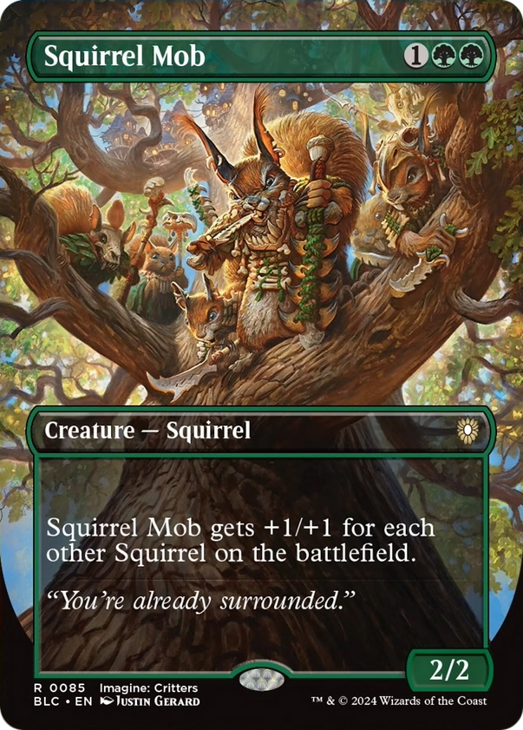 Squirrel Mob (Borderless) [Bloomburrow Commander] | Nerdhalla Games