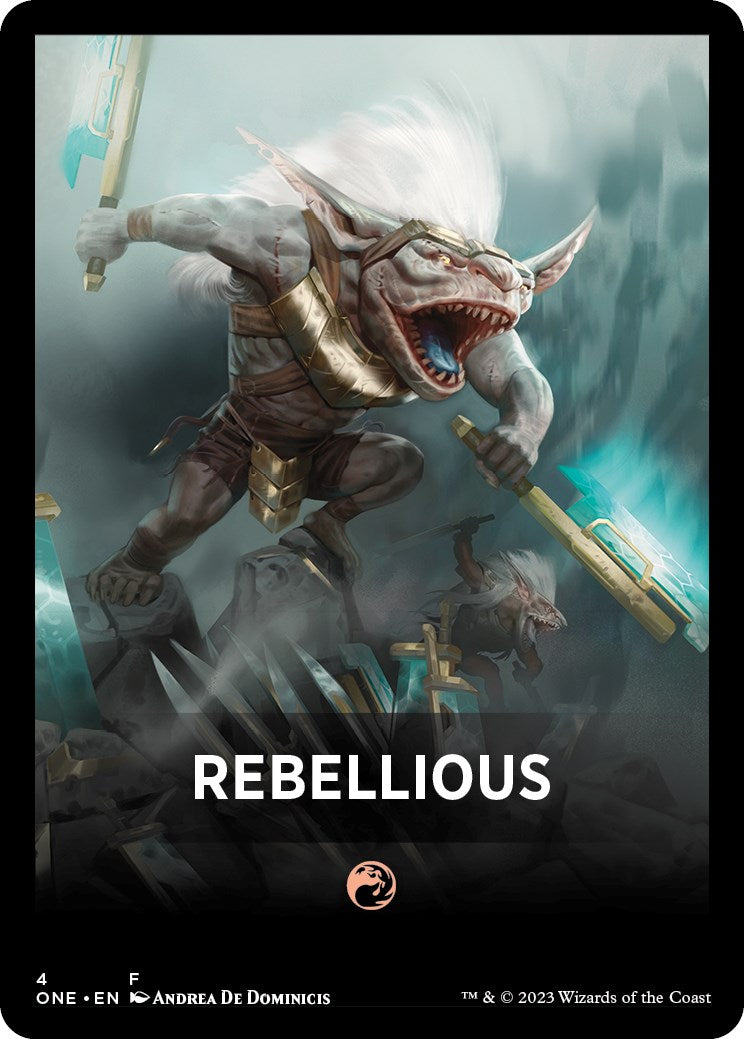 Rebellious Theme Card [Phyrexia: All Will Be One Tokens] | Nerdhalla Games